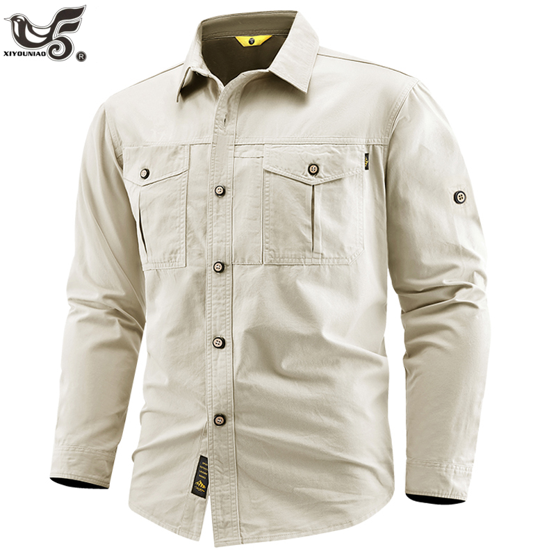 Tactical Military Shirt Cargo - Мужские тактические рубашки в стиле милитари,