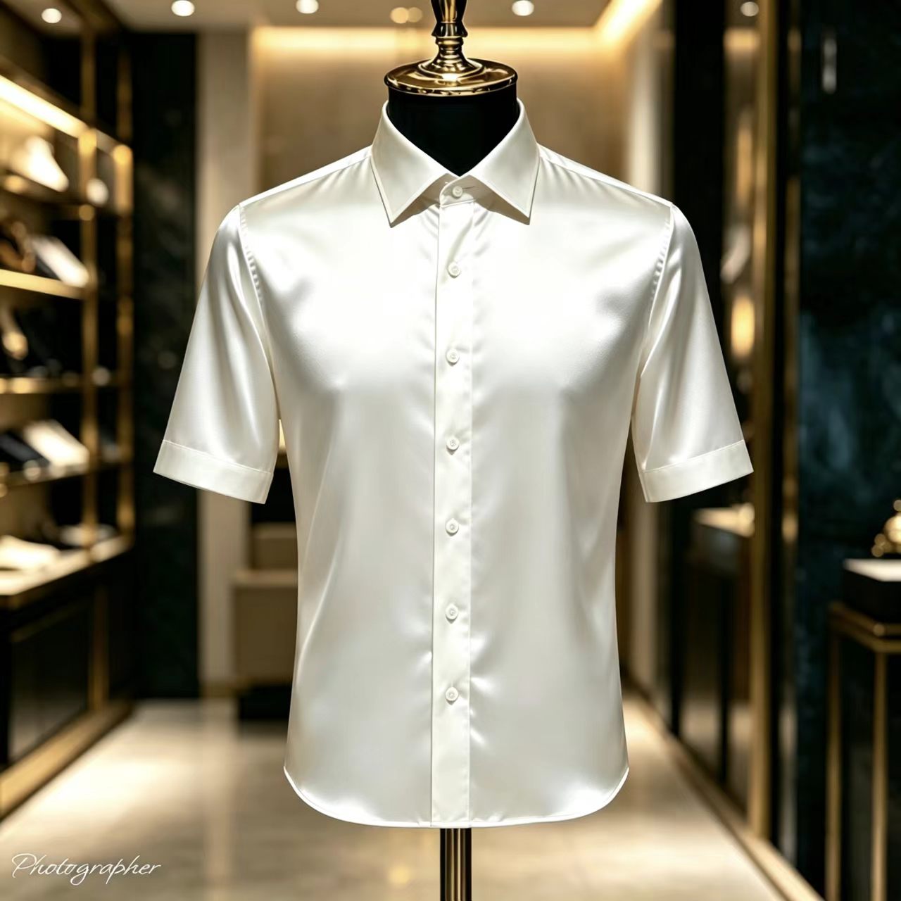 Men's Solid Color Satin Short- – обзор и цена Mens Satin Silk Dress Shirt