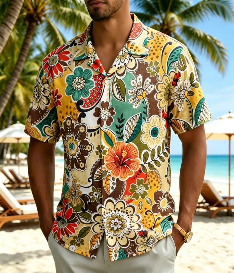 Мужская винтажная рубашка в ст – обзор и цена Vintage Hawaiian Floral Shirt