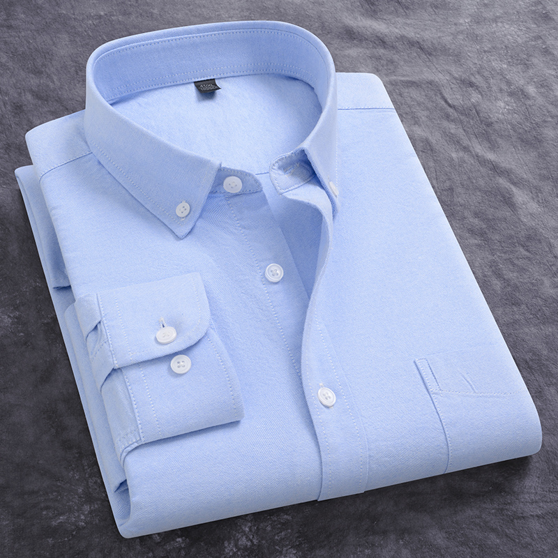 Новая весенняя мужская рубашка – обзор и цена Oxford Cotton Casual Shirt Business