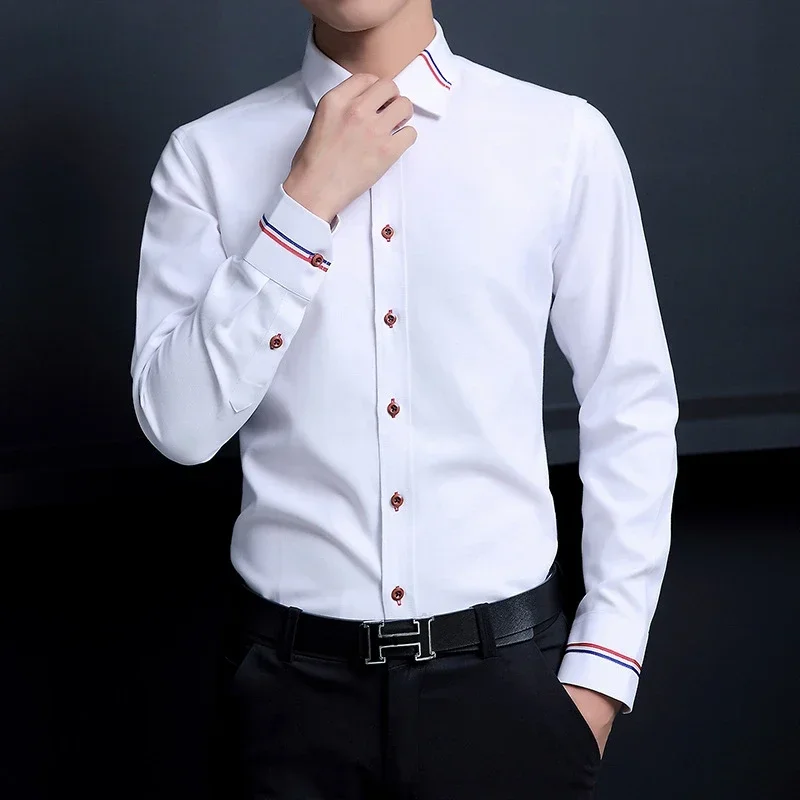 Новая мужская рубашка в корейс – обзор и цена Oxford Cotton Casual Shirt Business
