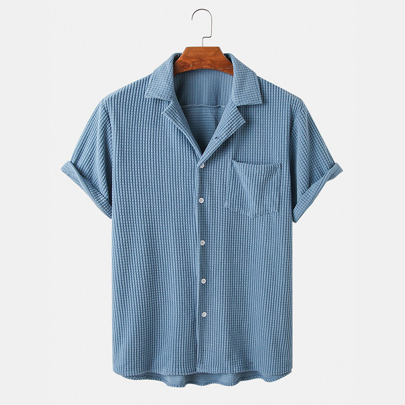 Летняя одежда, мужские роскошн – обзор и цена Corduroy Button Up Shirt Men