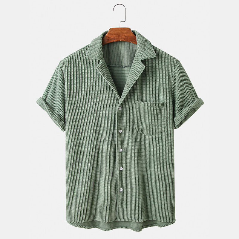 Летняя одежда, мужские роскошн – обзор и цена Corduroy Button Up Shirt Men